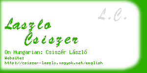 laszlo csiszer business card